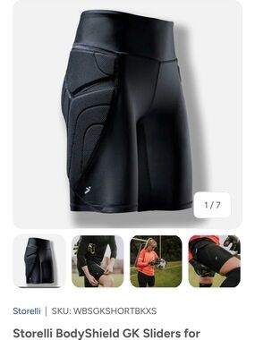 Storelli BodyShield Goalkeeper Slider Shorts in Black